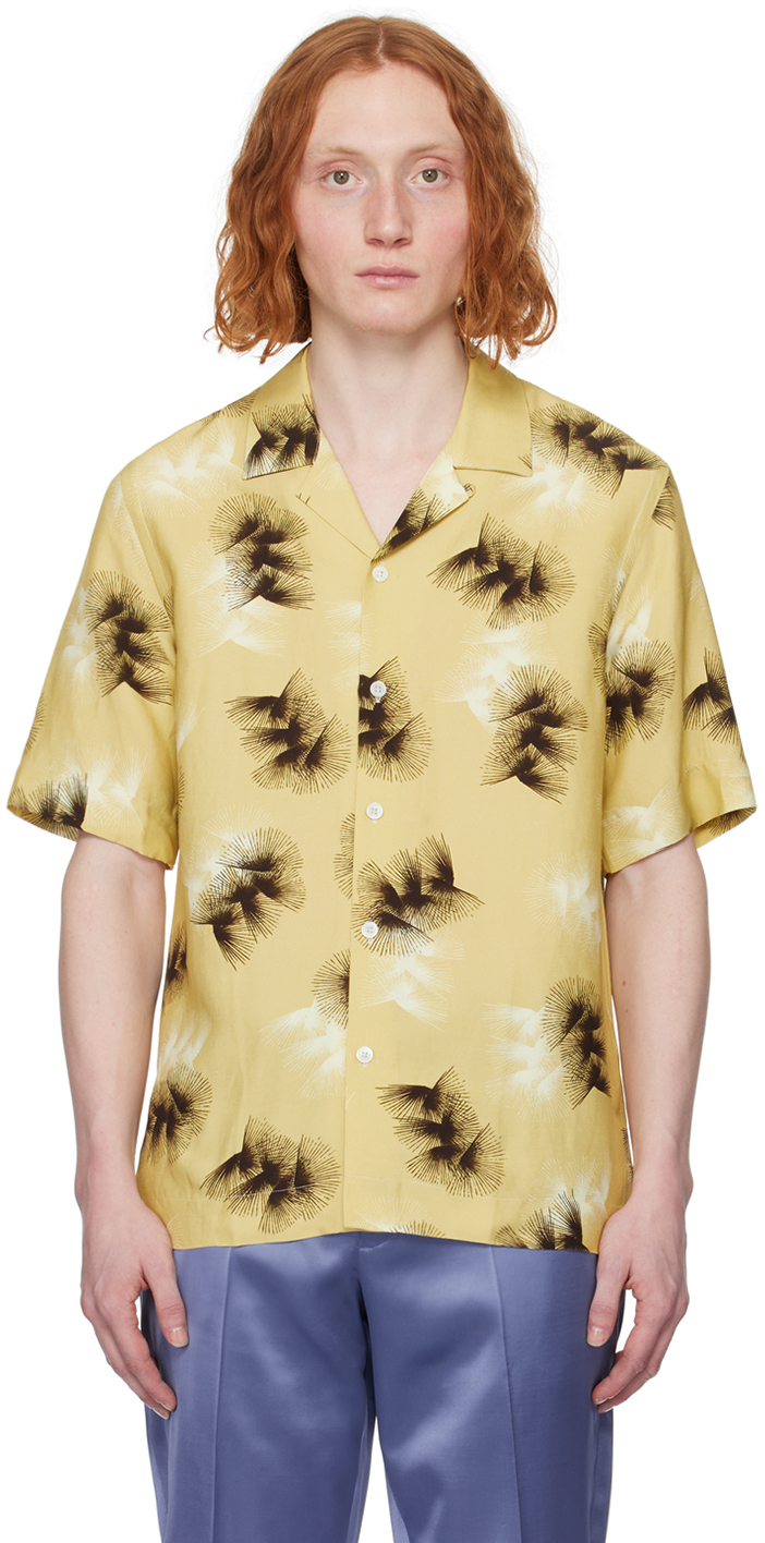 Shop Paul Smith Yellow Printed Shirt In 10 Yellows