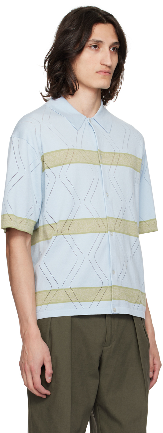Paul Smith Blue Striped Shirt In 40 Blues