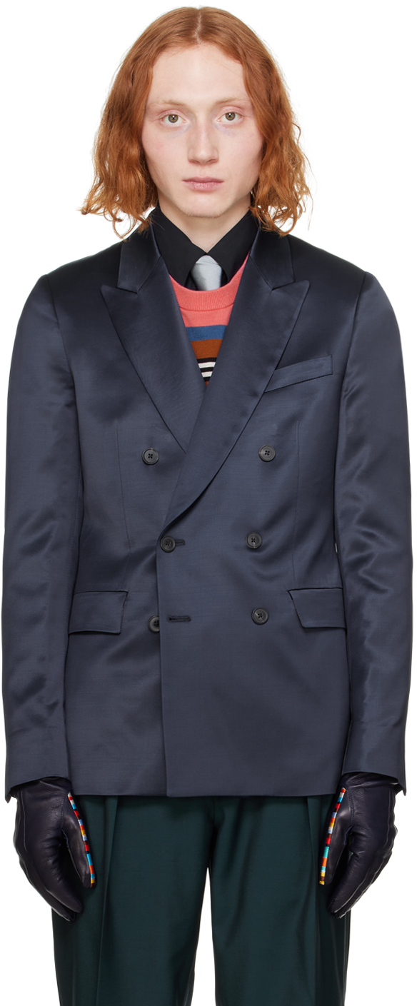 Navy Double-Breasted Blazer