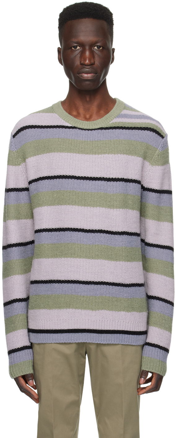 Shop Paul Smith Multicolor Striped Sweater In 36 Greens