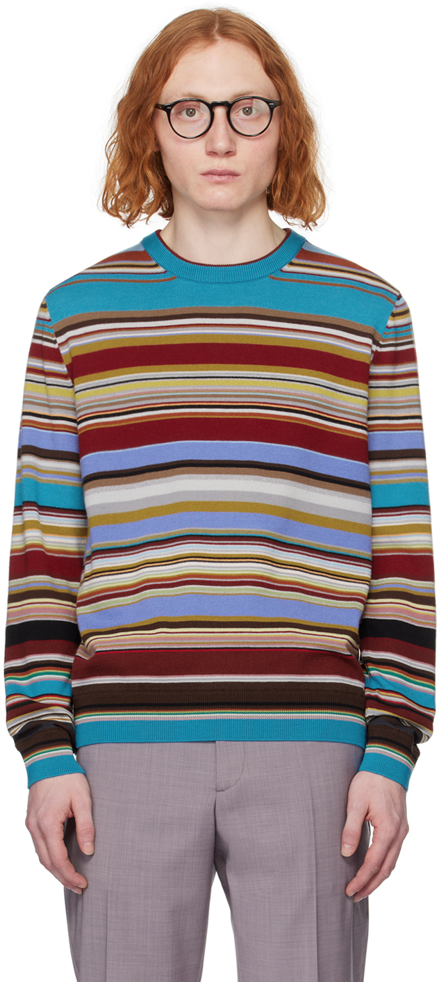 Shop Paul Smith Multicolor Striped Sweater In 92 Multicolour