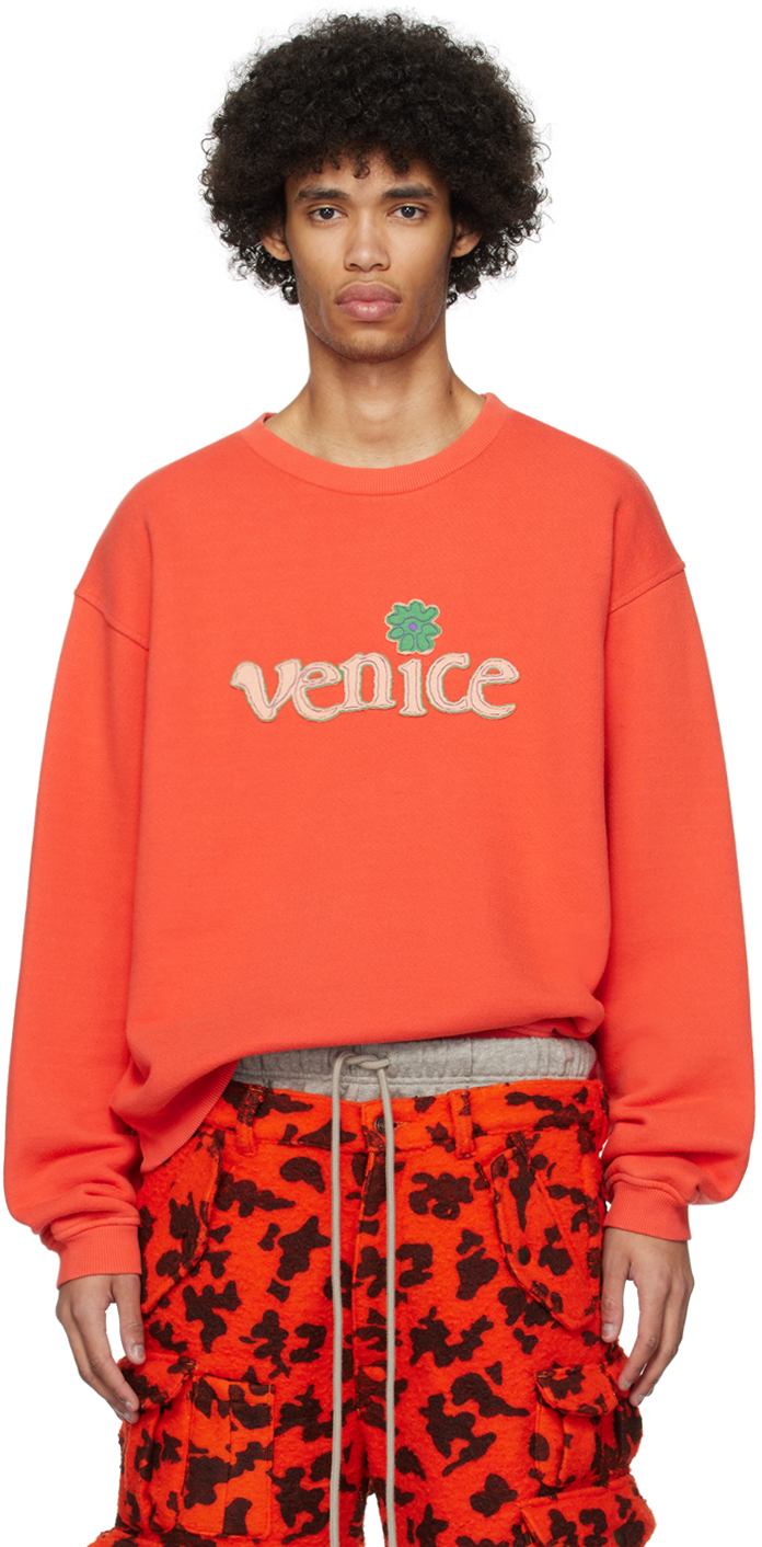 Shop Erl Red 'venice' Sweatshirt