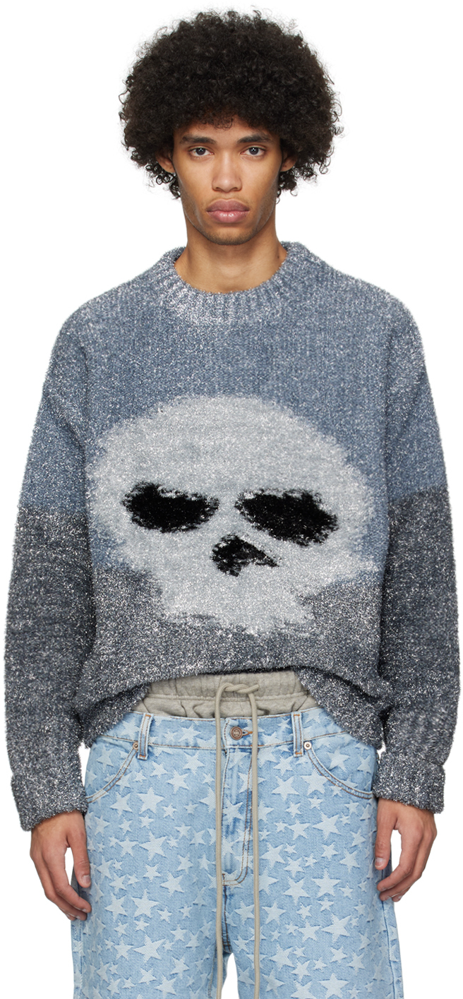 Gray Skull Sweater
