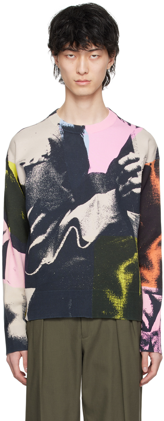 Shop Paul Smith Multicolor Graphic Sweater In 92 Multicolour