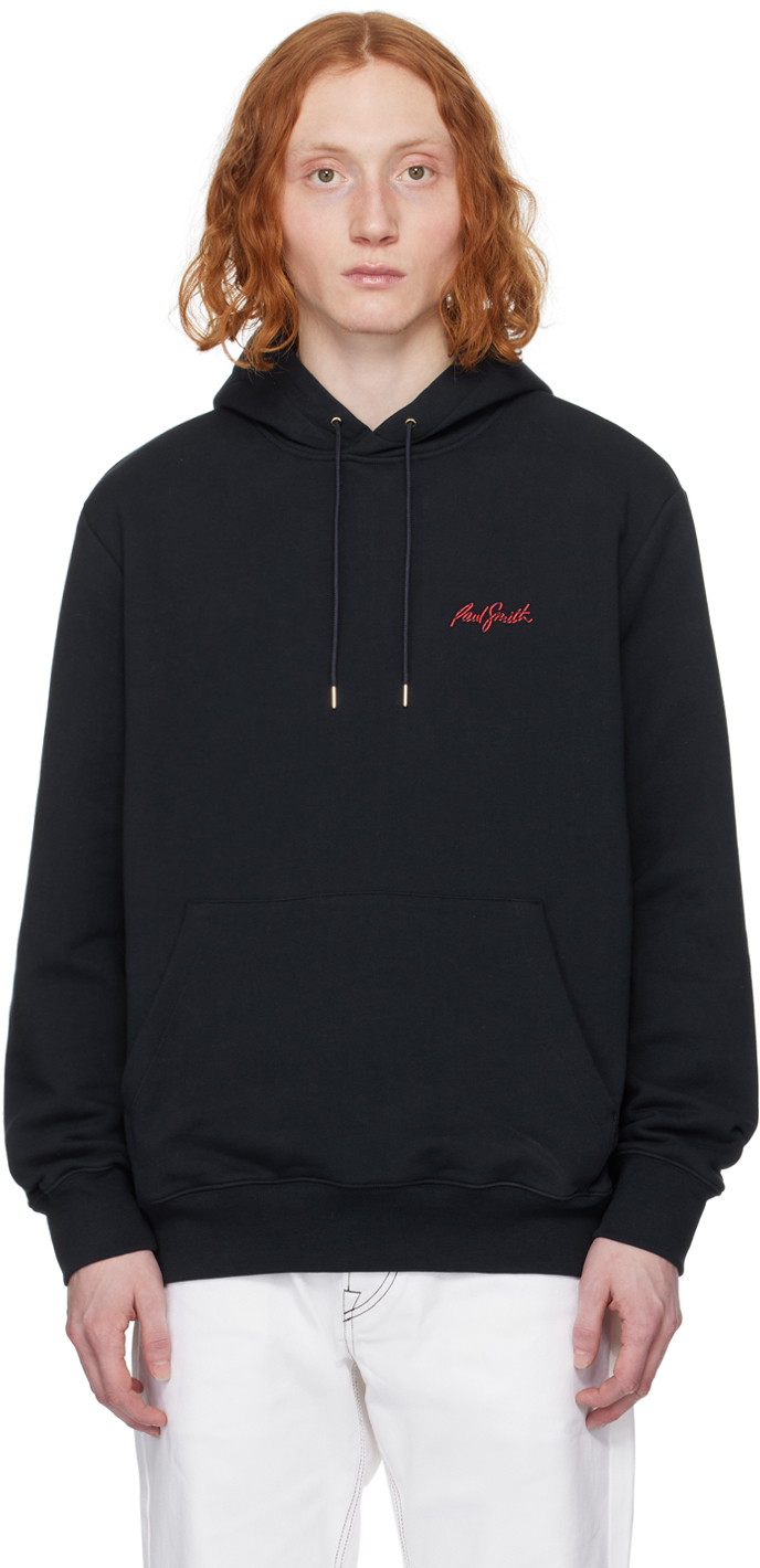 Navy Embroidered Hoodie