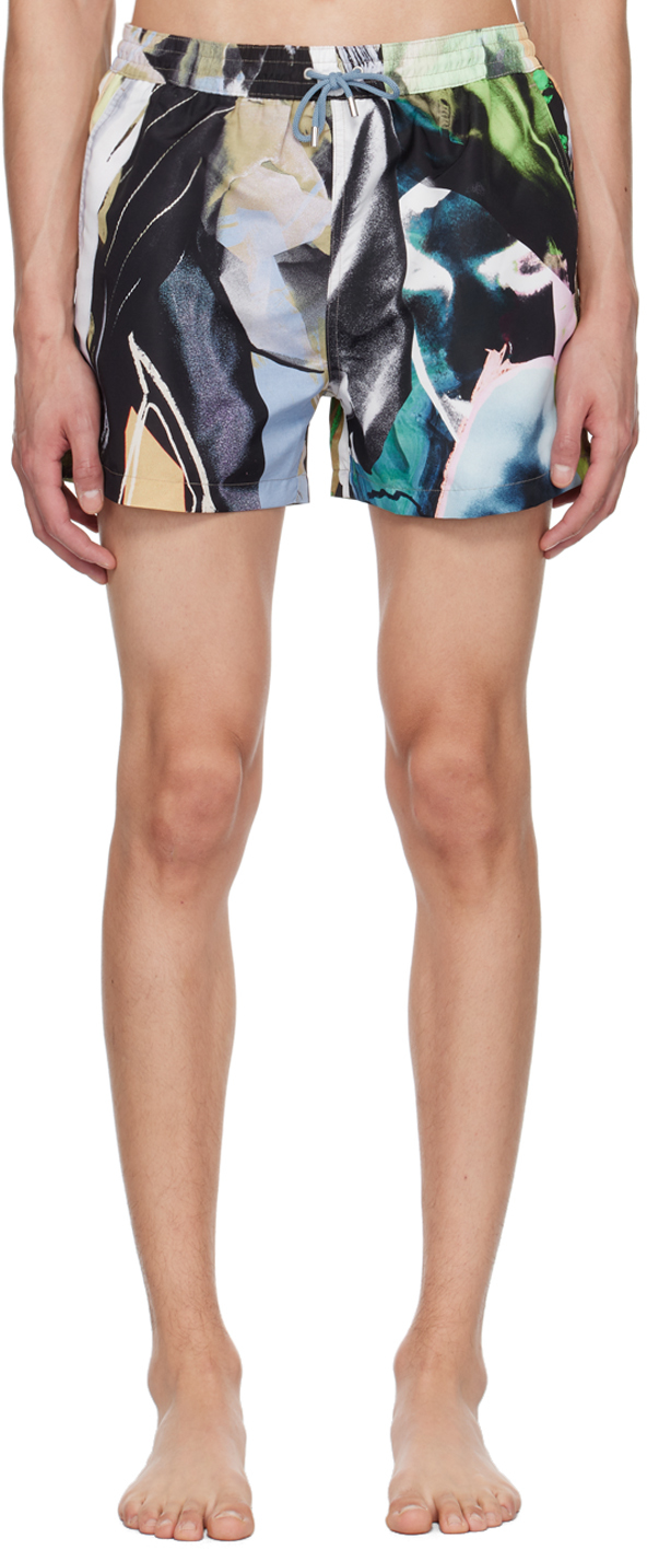 Paul Smith Life Drawing Swim Shorts In Multicolour