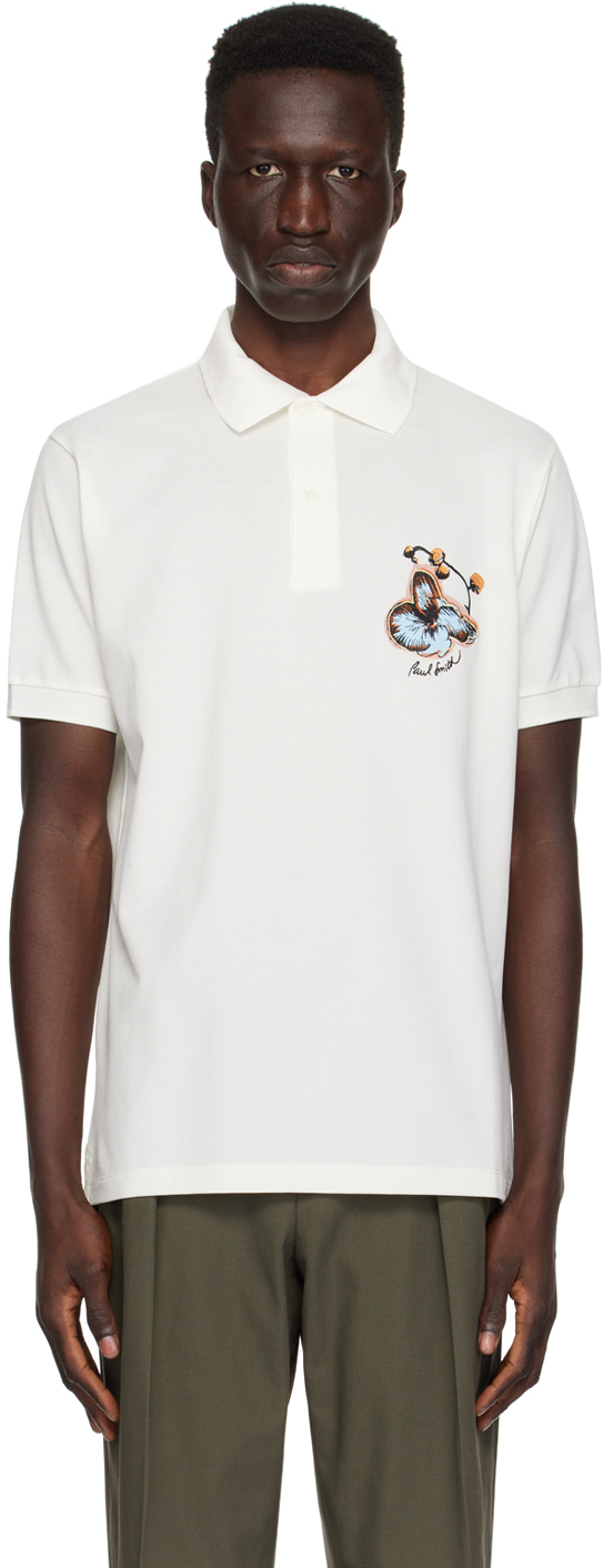 Shop Paul Smith Off-white Orchid Polo In 1 Whites