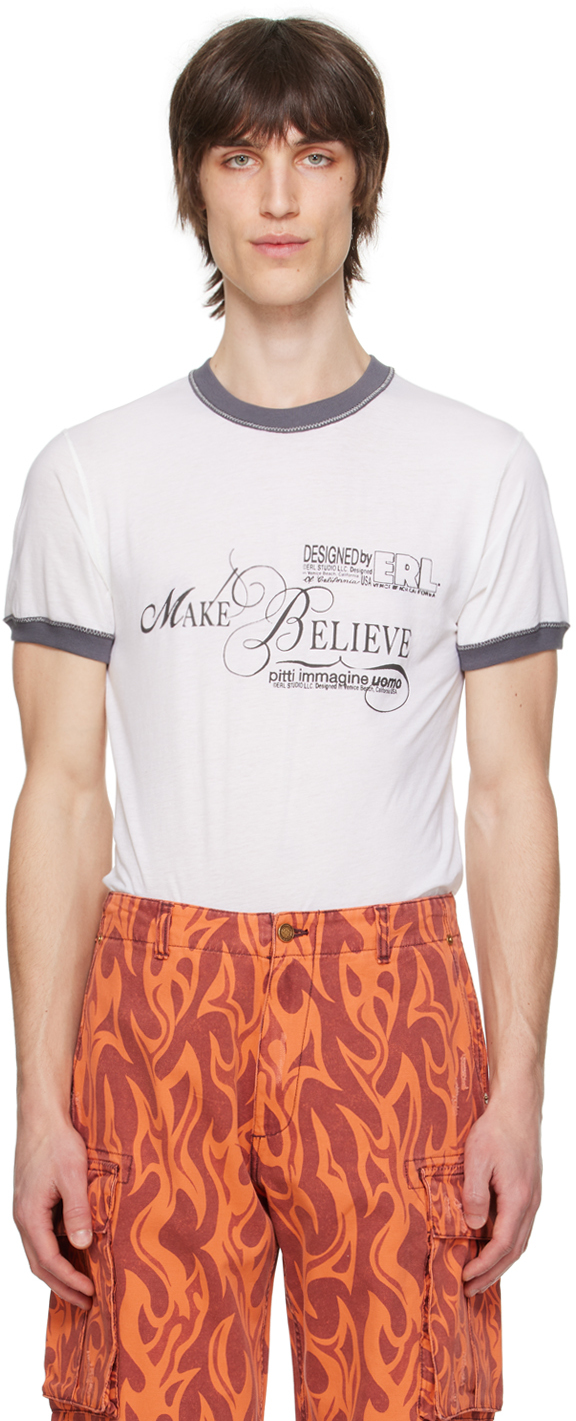 ERL★スリムフィットプリントコットンジャージーTシャツ ERL コットンジャージー Tシャツ プリント入り for Men | MR PORTER