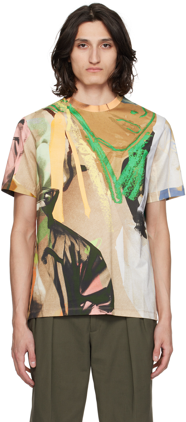 Shop Paul Smith Multicolor Life Drawing T-shirt In 92 Multicolour