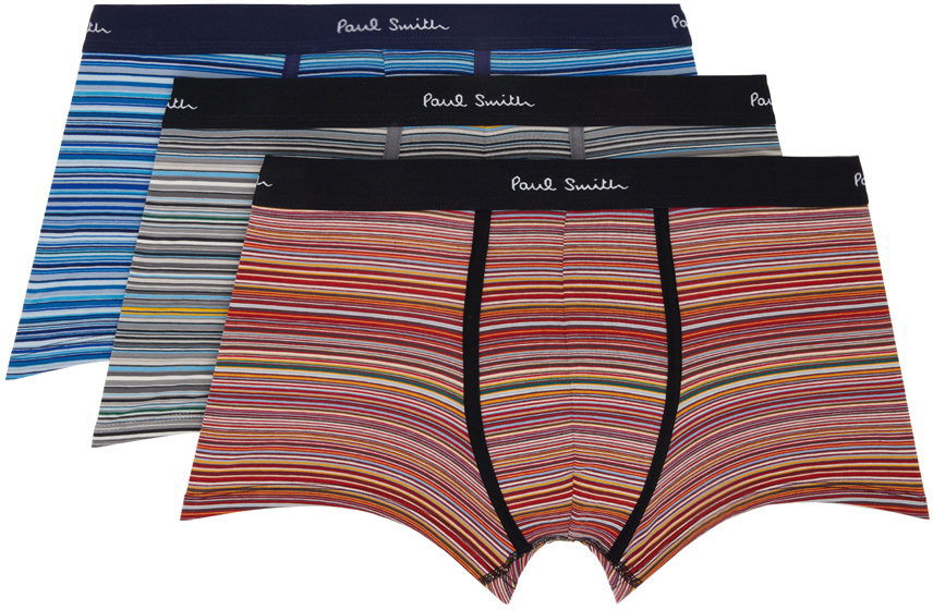 Three-Pack Multicolor 'Signature Stripe' Boxers