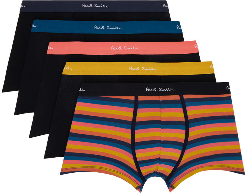 Five-Pack Multicolor 'Artist Stripe' Boxers