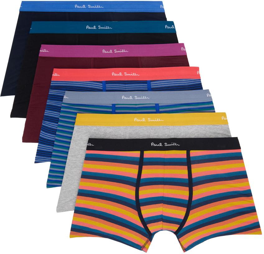 Seven-Pack Multicolor 'Artist Stripe' Boxers