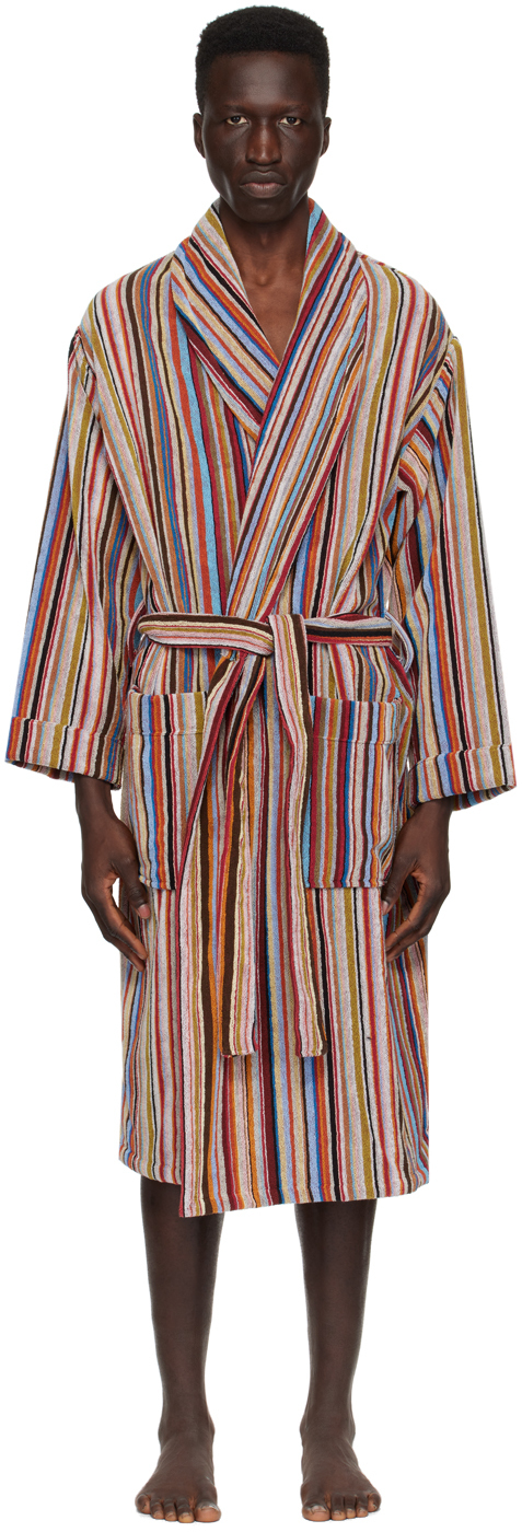 Shop Paul Smith Multicolor Signature Stripe Robe In 92 Multicolour