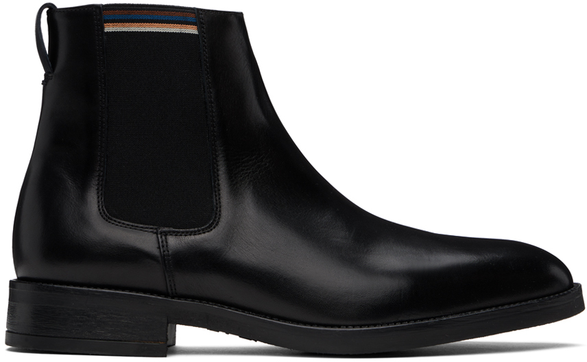 Shop Paul Smith Black Leather Lansing Chelsea Boots In 79 Blacks