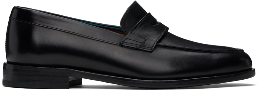 Black Leather Montego Loafers