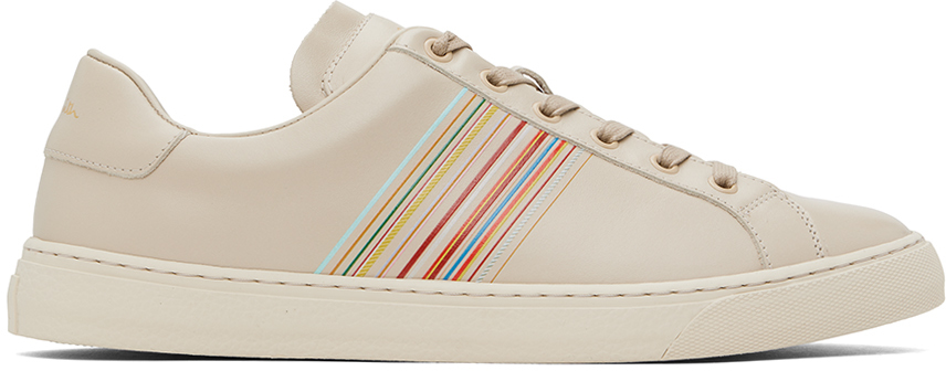 Shop Paul Smith Beige Leather Hansen Sneakers In 02 Whites