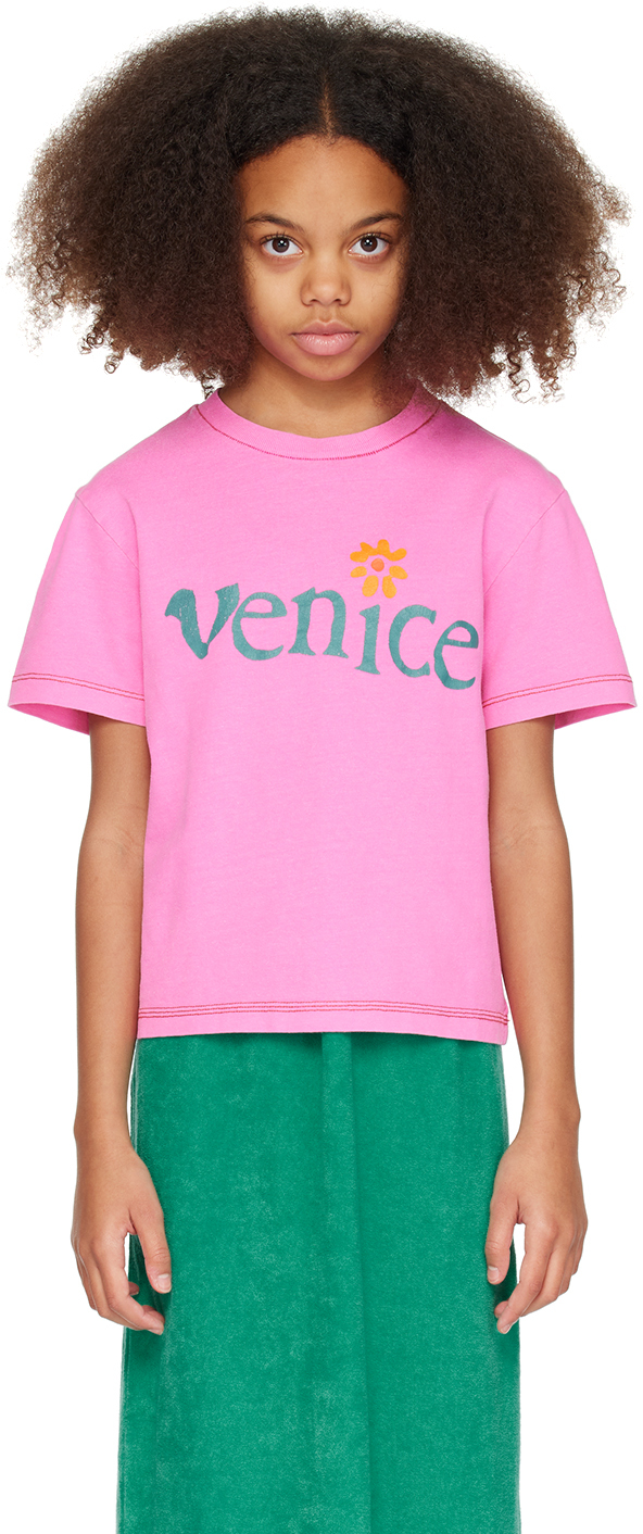 Erl Kids Pink 'venice' T-shirt