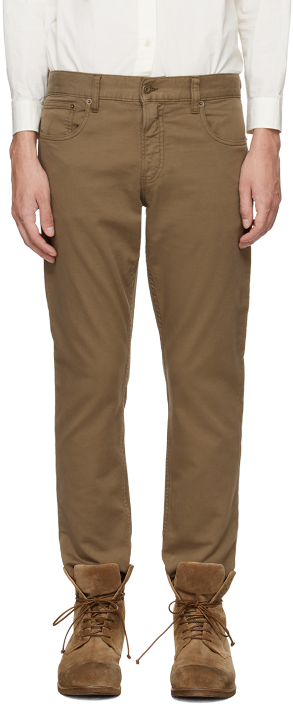 Taupe Five-Pocket Trousers