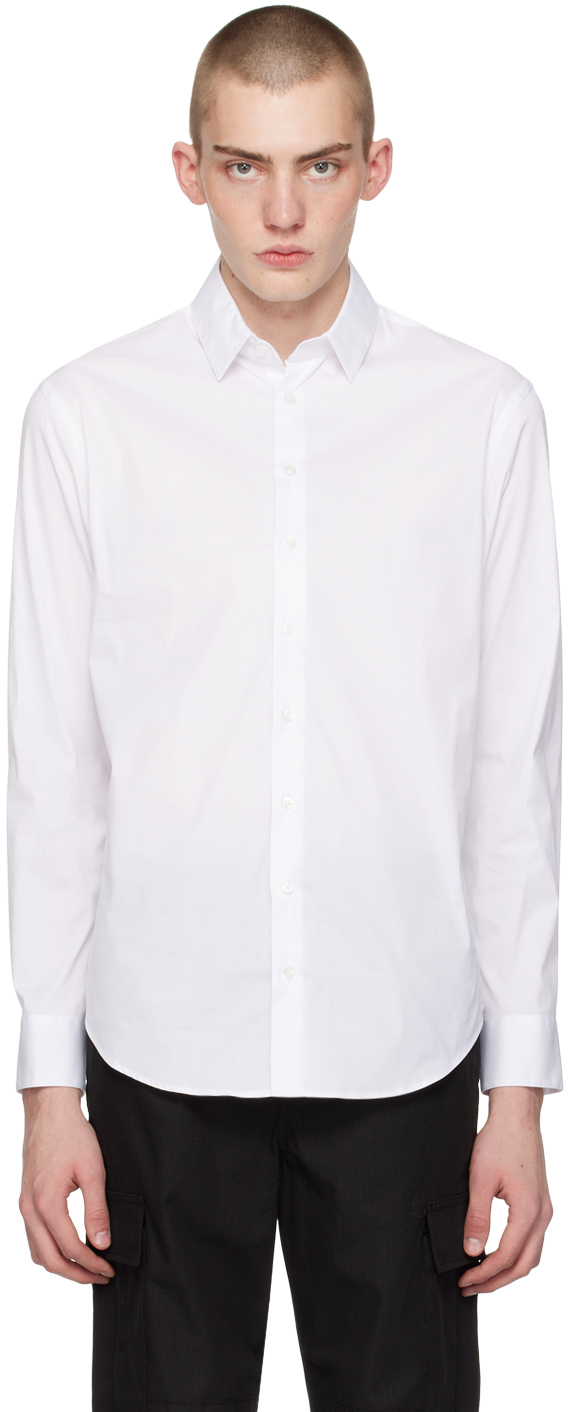 Giorgio Armani: White Slim Shirt | SSENSE