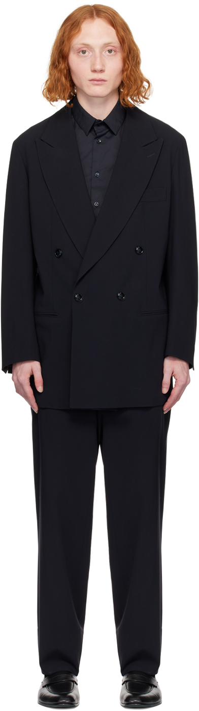 Giorgio Armani Black Double Breasted Suit SSENSE