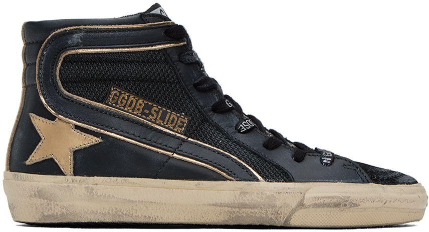 Golden Goose Ssense Exclusive Black Slide Sneakers