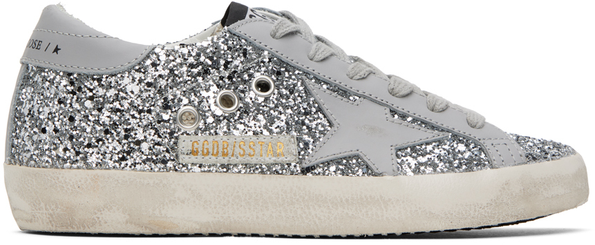 Golden Goose Ssense Exclusive Silver Super-star Classic Sneakers In 70154 Grey