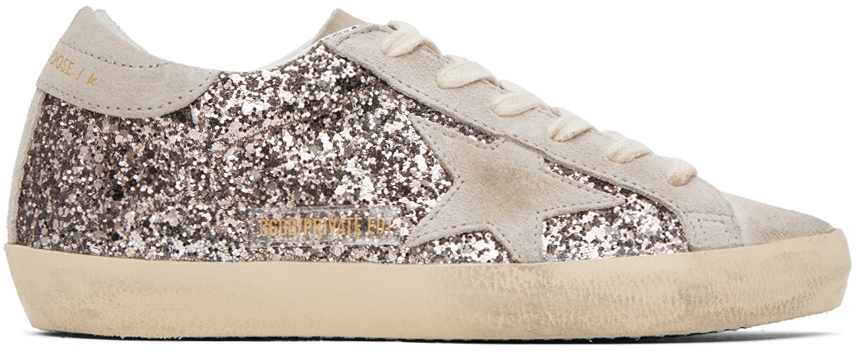 Golden Goose Ssense Exclusive Gray Super-star Sneakers In Light Grey Cinder