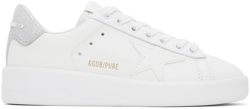 Golden Goose: Baskets Purestar blanches | SSENSE France