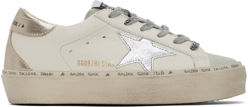 Golden Goose Logo-laced Casual Sneakers In 10740 White/ice/silv
