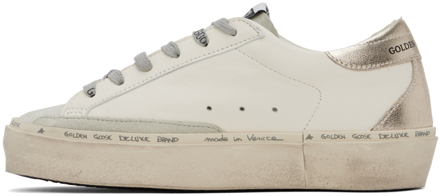 Golden Goose Logo-laced Casual Sneakers In 10740 White/ice/silv