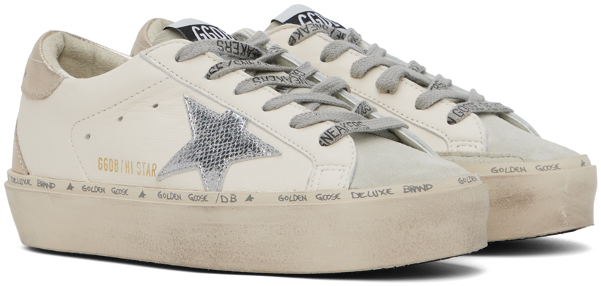 Golden Goose Logo-laced Casual Sneakers In 10740 White/ice/silv