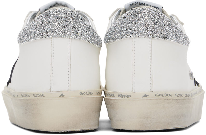 Golden Goose White Hi Star Sneakers In 10238 White/black