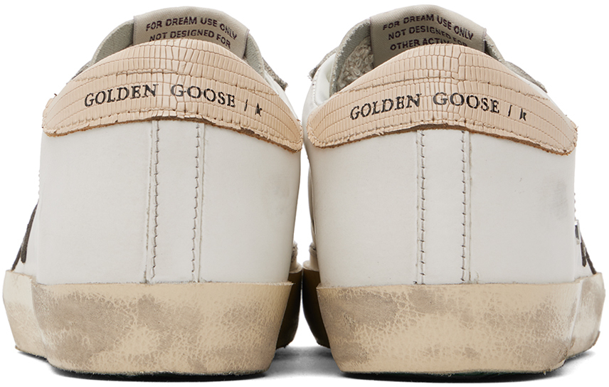 Golden Goose Super Star Leather Upper And Toe Glitter Star Laminated Heel In Tbc