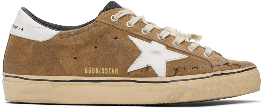 Brown & White Super-Star Sneakers