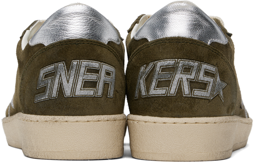 Golden Goose Soul-star Suede Upper Hf Leather Tongue Leather Heel In 35880 Olive Night/si