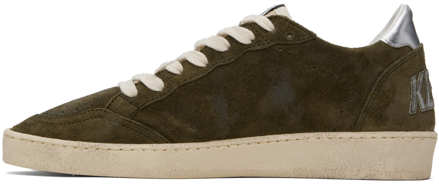 Golden Goose Soul-star Suede Upper Hf Leather Tongue Leather Heel In 35880 Olive Night/si