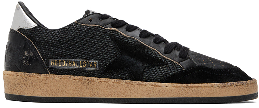 Shop Golden Goose ブラック Ball Star スニーカー In 90179 Black/silver