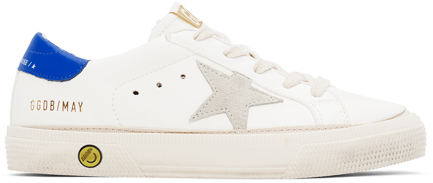 Golden Goose Kids May Lace In Cream/ivory/blue