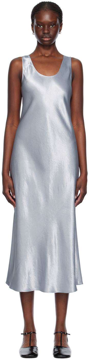 Shop Max Mara Blue Talete Midi Dress In 46 Sky Blue