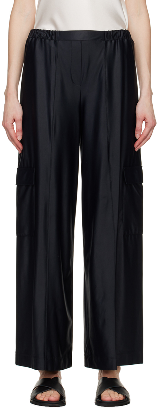 Shop Max Mara Black Teseo Trousers In 3 Black