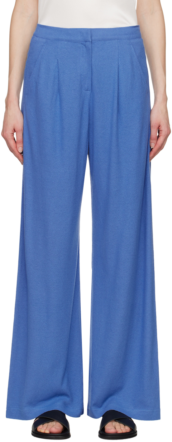 【送料&関税込】Max Mara Blue Piroghe Trousers Blue pants | Max Mara