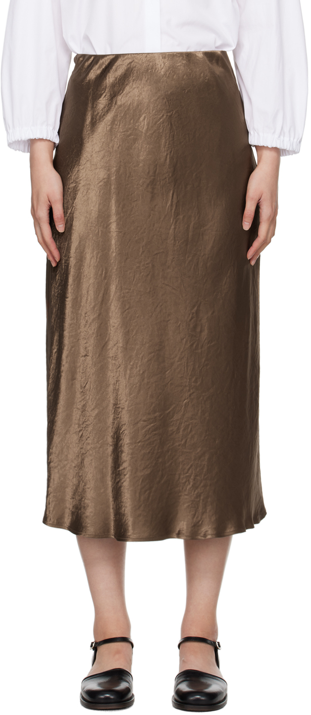 Brown Alessio Midi Skirt by Max Mara Leisure on Sale