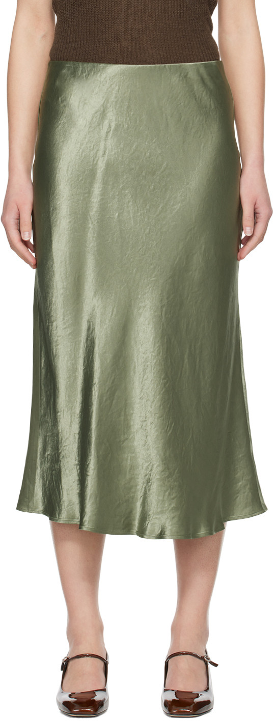 Green Alessio Midi Skirt by Max Mara Leisure on Sale