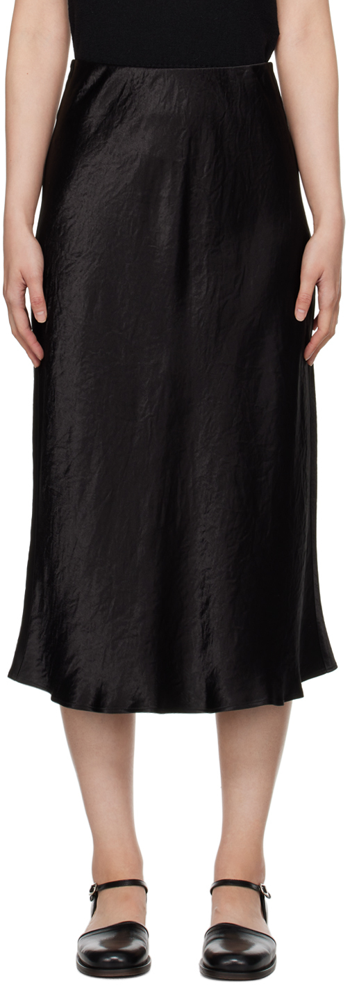 Black Alessio Midi Skirt by Max Mara Leisure on Sale