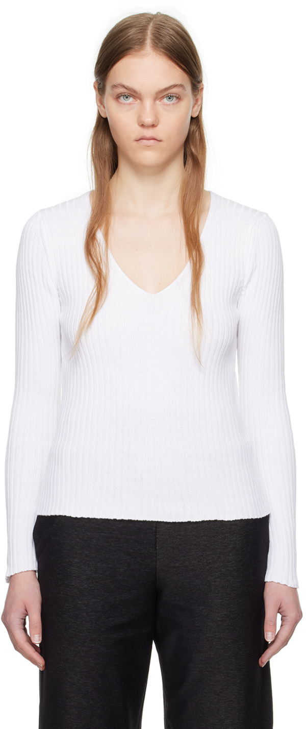 Shop Max Mara White Calcio Sweater In 3 Optical White
