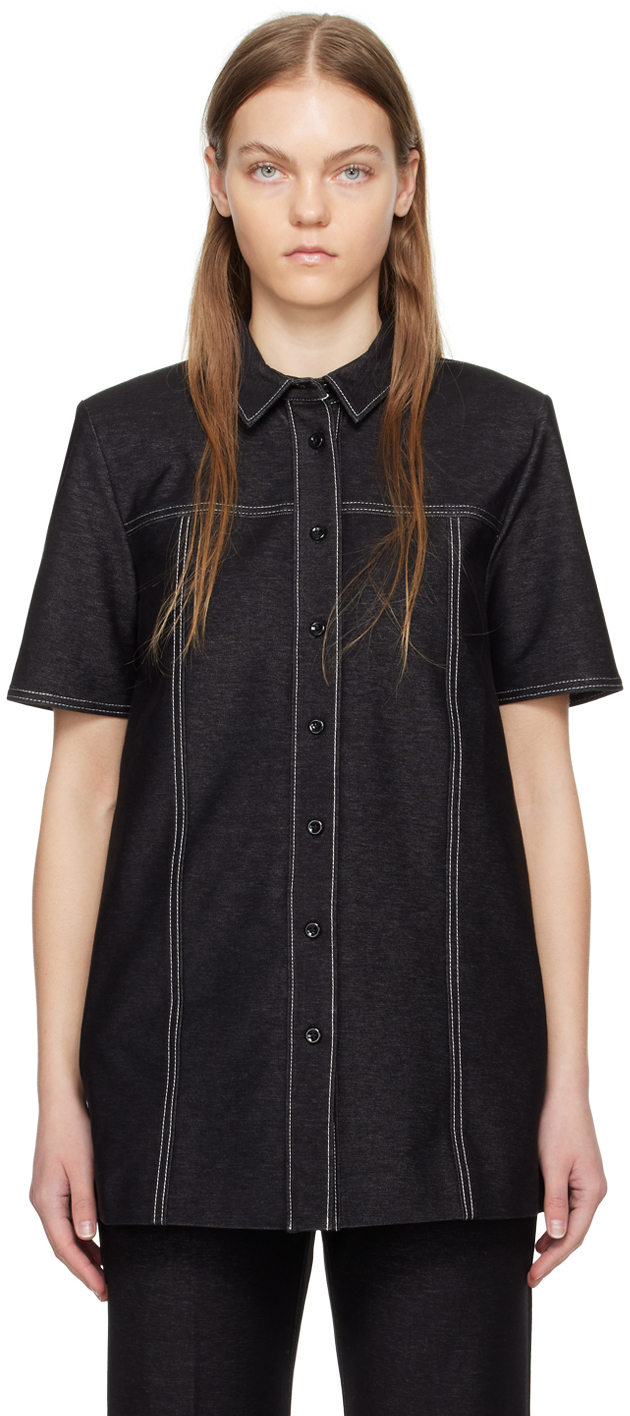 Shop Max Mara Black Rea Shirt In 1 Black