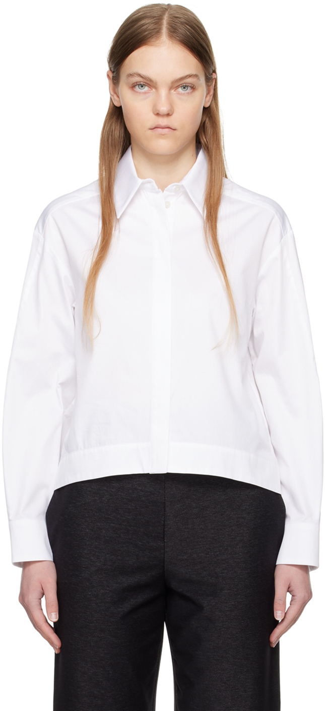 Max Mara White Button Shirt In 1 Optical White