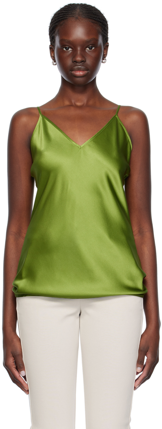 Shop Max Mara Green Lucca Camisole In 1 Lime Green