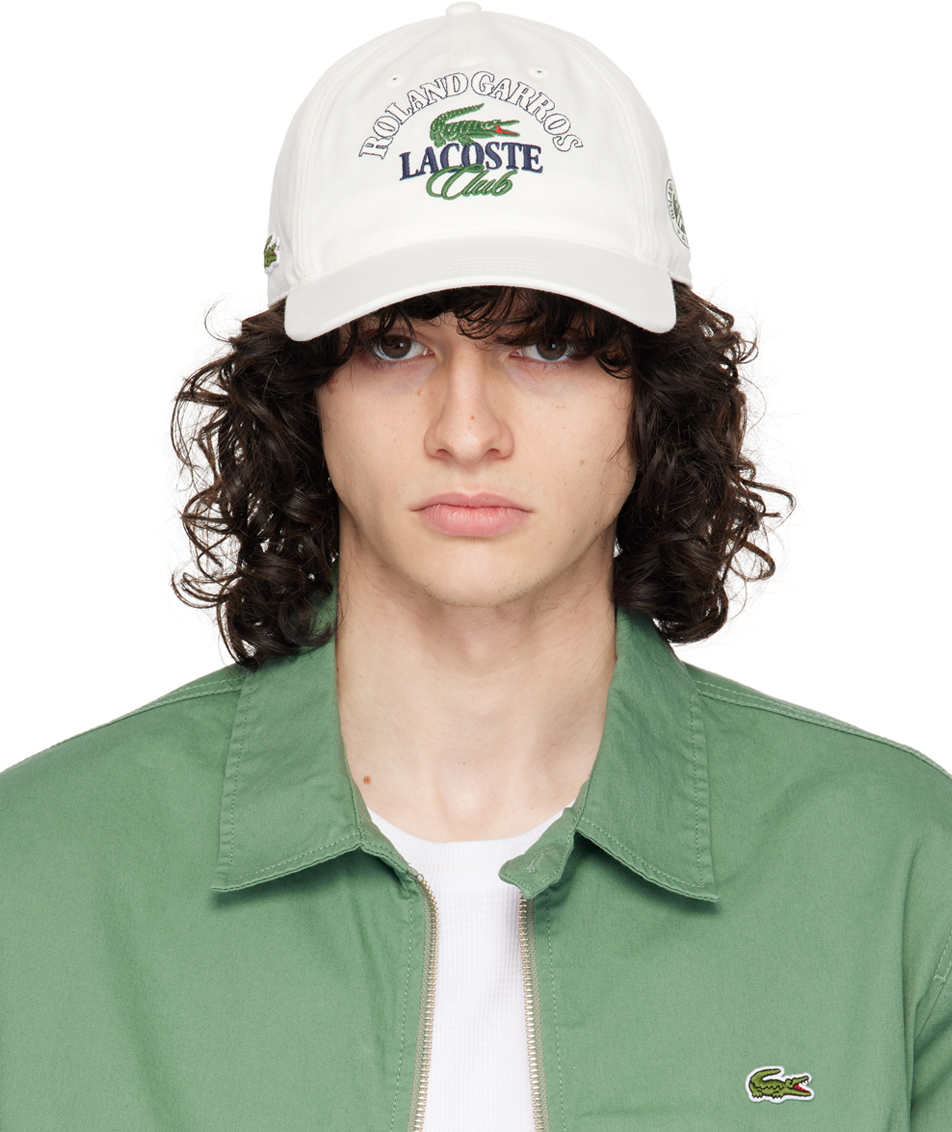 Shop Lacoste White Roland Garros Edition Cap