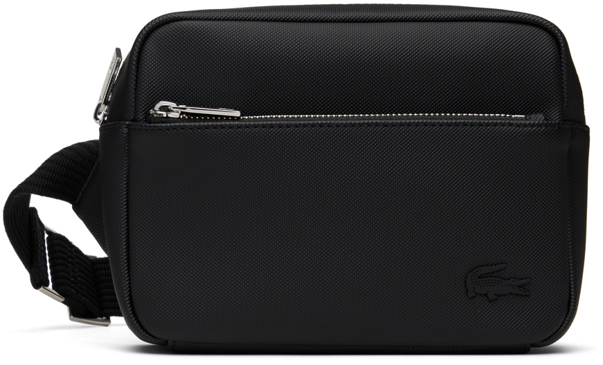 Lacoste Black Classic Piqué Effect Shoulder Bag